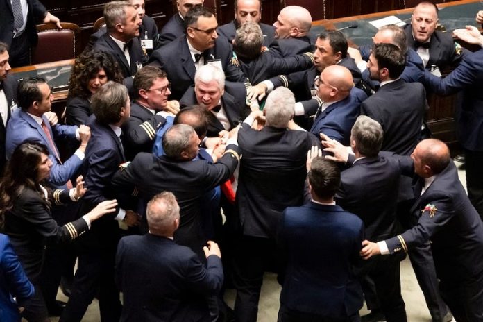 MPs fighting each other